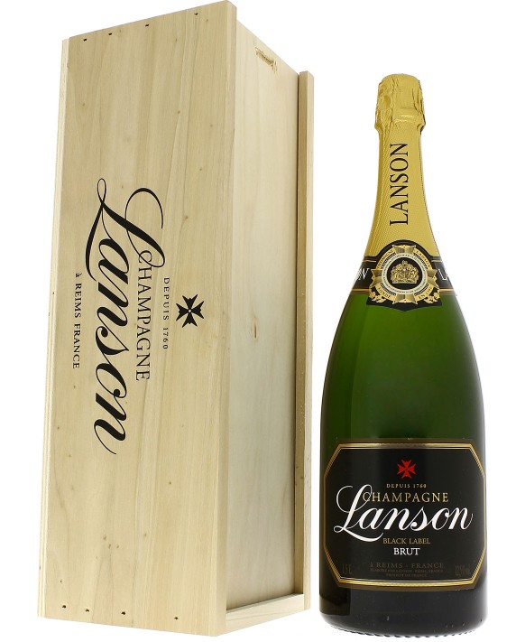 Champagne Lanson Black Label caisse bois Magnum 150cl