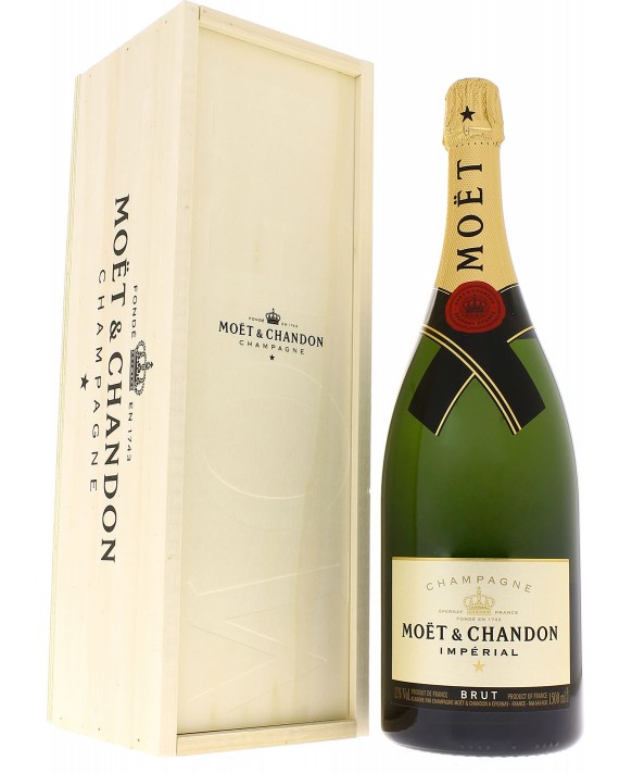 Champagne Moet Et Chandon Brut Impérial caisse bois Magnum 150cl
