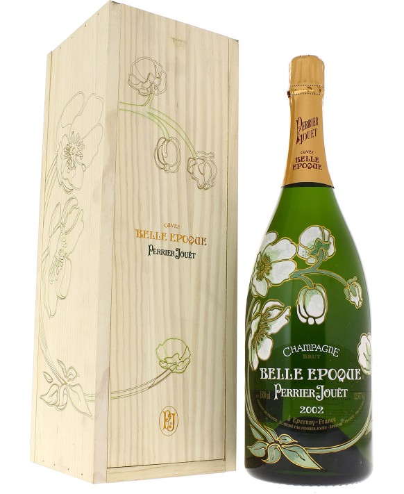 Champagne Perrier Jouet Magnum Belle Epoque 2002, cofanetto in legno 150cl