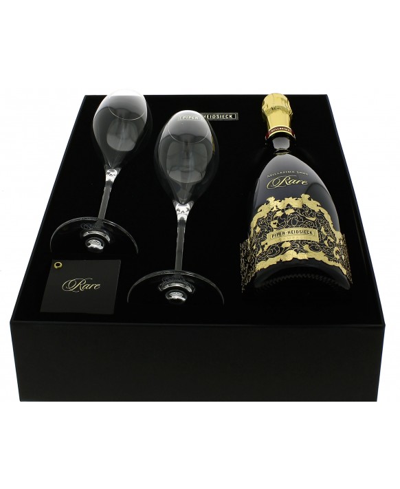 Champagne Piper - Heidsieck Rare 2002 and 2 flûtes in gift box 75cl
