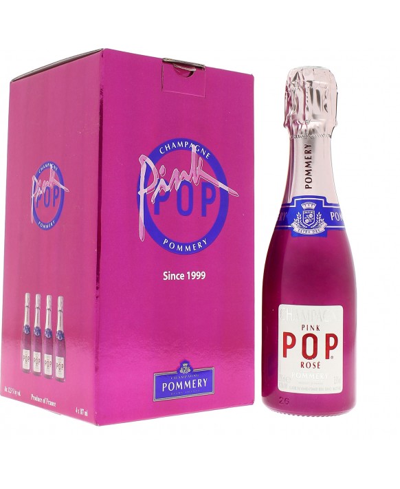 Champagne Pommery Pack four quarter Pop Rosé 20cl