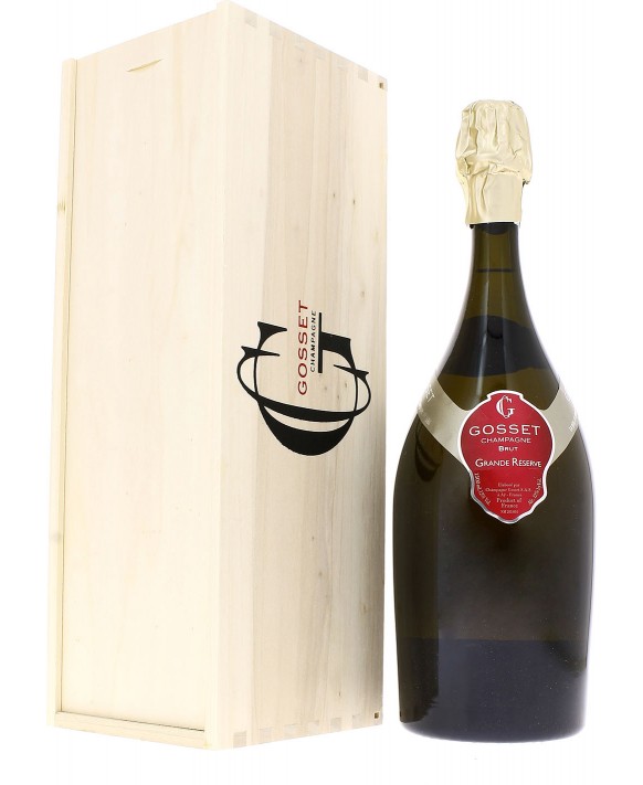 Champagne Gosset Cassa di legno Grande Réserve Brut Magnum 150cl