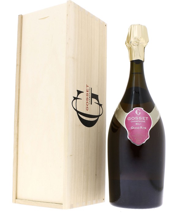 Champagne Gosset Grand Rosé wooden box Magnum 150cl