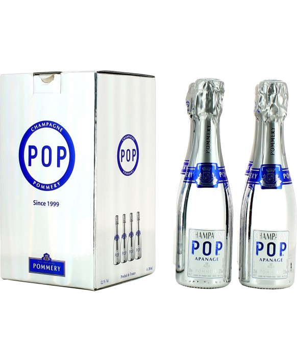 Champagne Pommery Pack four Pop Silver quarter