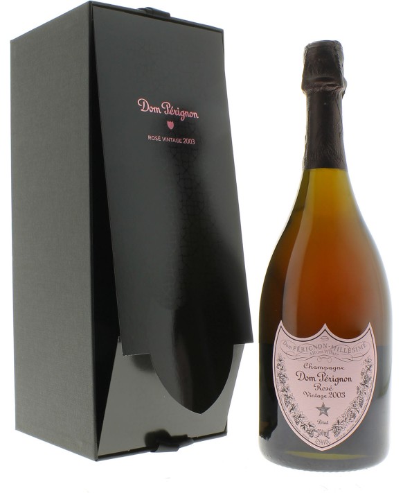 Champagne Dom Perignon Vintage Rosé 2003 in una scatola di lusso 75cl
