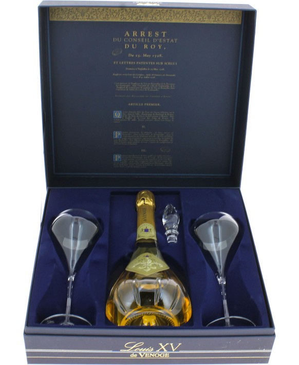 Champagne De Venoge Cuvée Louis XV 1995 and 2 flûtes 75cl