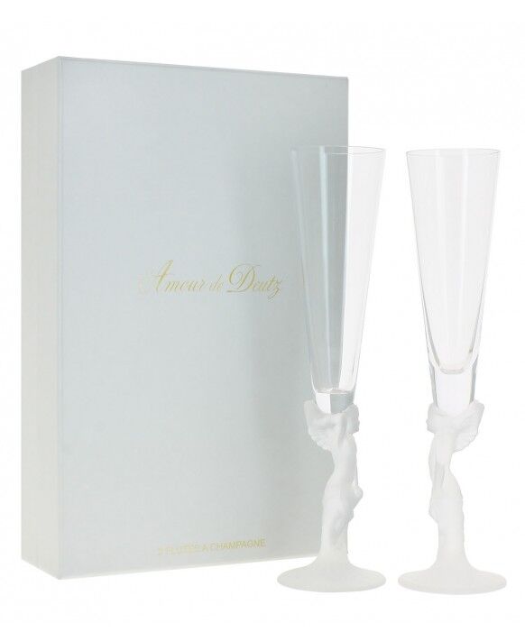 Campo Di Fiori - Set 6 Flute Da Champagne In Vetro Con Fiori - 180 Ml - Lavabili In Lavastoviglie