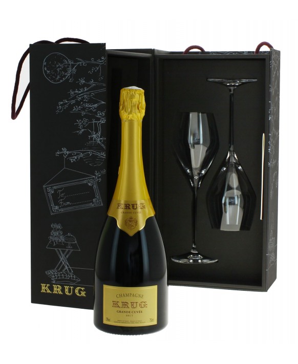 Champagne Krug Coffret Joseph la Grande Cuvée et 2 verres 75cl
