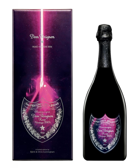 Champagne Dom Perignon Rosé Vintage 2004 Edizione Limitata Set in Scatola Bjork 75cl