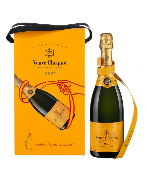 Champagne Veuve Clicquot Carte Jaune Ribbon Server 75cl