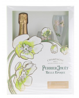 Champagne Perrier Jouet Belle Epoque 2008 casket (1 Brut, 2 flûtes)