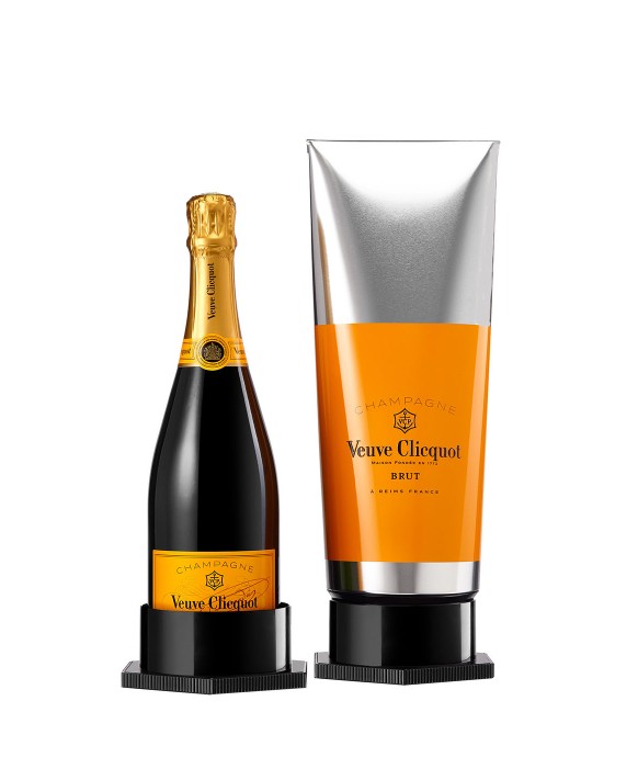 Champagne Veuve Clicquot Scatola di guazzo in cartoncino giallo 75cl