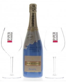 Champagne Piper - Heidsieck Riviera et deux verres