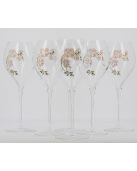 Champagne Perrier Jouet Six new glasses Belle Epoque
