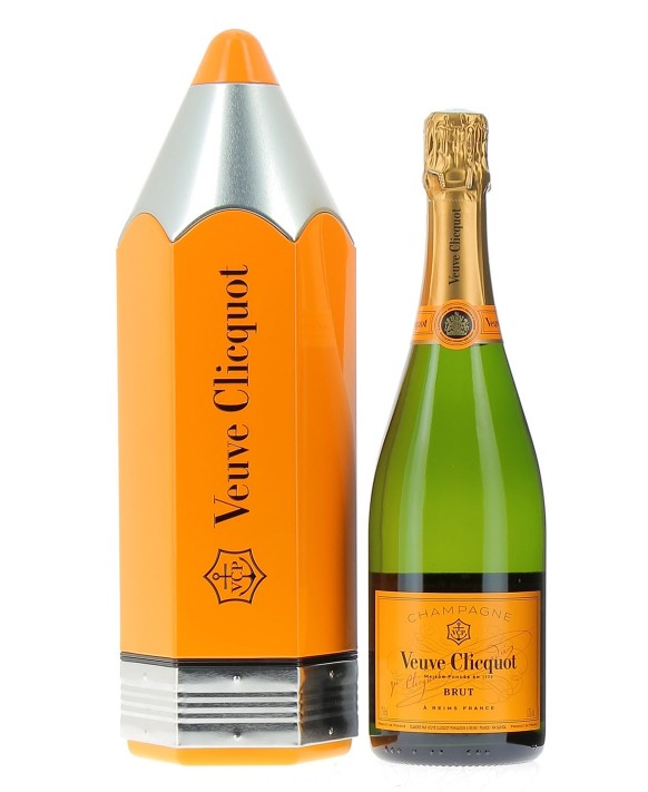 Champagne Veuve Clicquot Carte Jaune pencil gift box 75cl