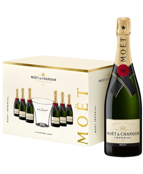 Champagne Moet Et Chandon 6 Brut Impérial et 1 Seau 75cl