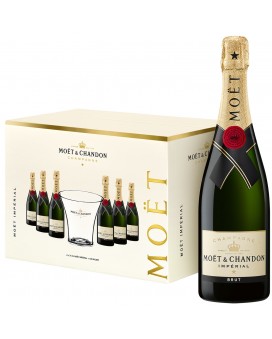 Champagne Moet Et Chandon 6 Brut Impérial and 1Champagne Bucket