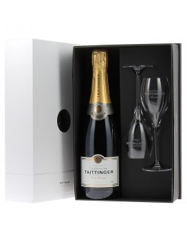 Champagne Taittinger Cofanetto: Brut Cuvée Prestige + 2 flutes
