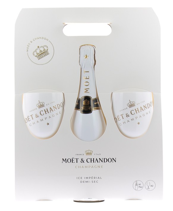 Champagne Moet Et Chandon Moet Ice et deux verres