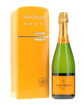 Champagne Veuve Clicquot Carte Jaune Edition Fridge Smeg