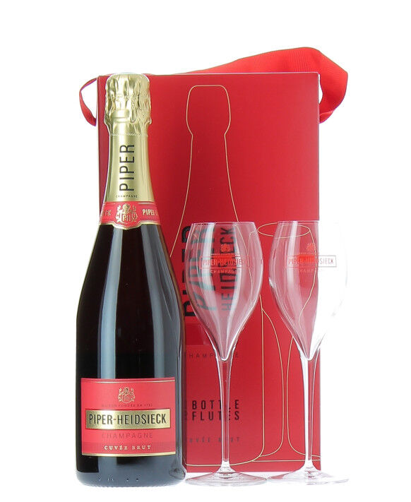 Piper-Heidsieck Cuvée Brut ギフトセット Champagne Piper-Heidsieck Cuvée Brut + 2 glasses Gift Box
