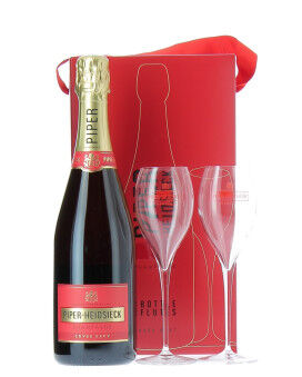Champagne Piper - Heidsieck Cuv&eacute;e Brut e due flutes