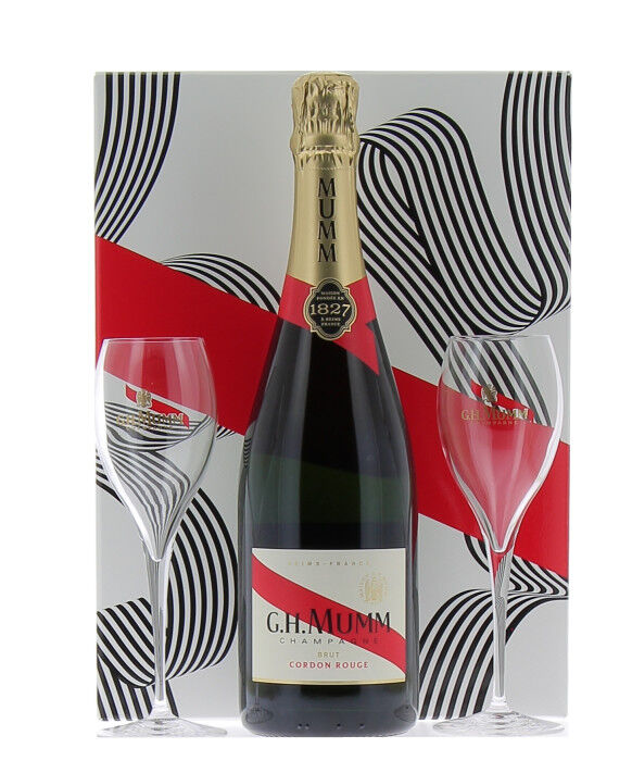 Champagne Mumm Cofanetto Cordon Rouge e due flauti